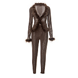 SUPER WHOLESALE | Feather Patchwork 2 Pieces