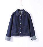 SUPER WHOLESALE | Folded Denim Jacket and Skirt Set