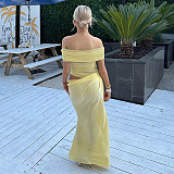 SUPER WHOLESALE | Strapless Chiffon Long Dress