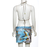 SUPER WHOLESALE |Printed 3 Pieces Bikini with Skirt