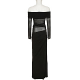 SUPER WHOLESALE | Strapless Chiffon Long Dress
