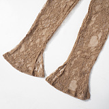 SUPER WHOLESALE | Lace Jumpsuit in Brown