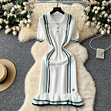 SUPER WHOLESALE |  Striped Shirt Dress