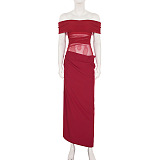 SUPER WHOLESALE | Strapless Chiffon Long Dress