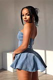 SUPER WHOLESALE | Strapless Denim Mini Dress