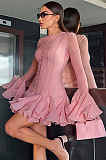 SUPER WHOLESALE | Flare Cuffs Pleated Dress