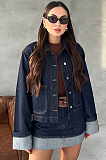 SUPER WHOLESALE | Folded Denim Jacket and Skirt Set