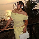 SUPER WHOLESALE | Strapless Chiffon Long Dress