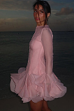 SUPER WHOLESALE | Flare Cuffs Pleated Dress