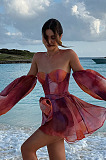SUPER WHOLESALE | Puff Strapless Dress