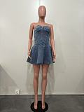 SUPER WHOLESALE | Strapless Denim Mini Dress