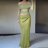 SUPER WHOLESALE | Strapless Chiffon Long Dress