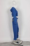 SUPER WHOLESALE | Printed Jogging Suit in Blue