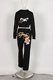 SUPER WHOLESALE | Printed Jogging Suit in Black
