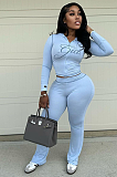 SUPER WHOLESALE | Printed Legging Suit in Blue