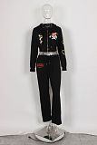 SUPER WHOLESALE | Printed Jogging Suit in Black