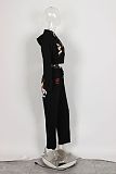 SUPER WHOLESALE | Printed Jogging Suit in Black