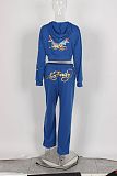 SUPER WHOLESALE | Printed Jogging Suit in Blue