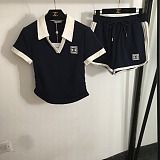 SUPER WHOLESALE | Shorts Set in Two Tones