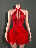 SUPER WHOLESALE | Halter Feather Dress