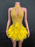SUPER WHOLESALE | Halter Feather Dress