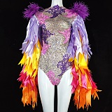 SUPER WHOLESALE | Feather Sleeve Cortset Top