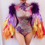 SUPER WHOLESALE | Feather Sleeve Cortset Top