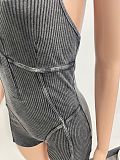 SUPER WHOLESALE | Halter Washed Romper