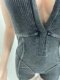 SUPER WHOLESALE | Halter Washed Romper