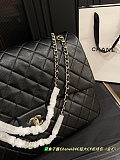 SUPER WHOLESALE | Stitch Leather Handbag in Black