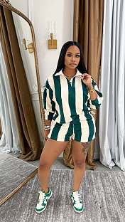 SUPER WHOLESALE | Striped SHirt Set