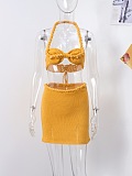 SUPER WHOLESALE | Pearl Halter Skirt Set