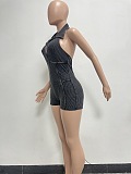 SUPER WHOLESALE | Halter Washed Romper