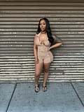 SUPER WHOLESALE | Halter Washed Romper