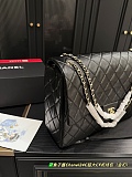SUPER WHOLESALE | Stitch Leather Handbag in Black