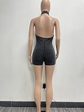 SUPER WHOLESALE | Halter Washed Romper
