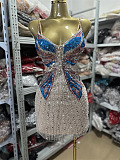 SUPER WHOLESALE | Spaghetti Butterfly Sequin Mini Dress
