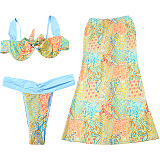 SUPER WHOLESALE | Alaqua Printed Swimwear Two Piece Set
