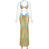 SUPER WHOLESALE | Alaqua Printed Swimwear Two Piece Set