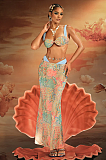SUPER WHOLESALE | Alaqua Printed Swimwear Two Piece Set