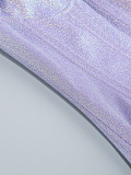 SUPER WHOLESALE | Strapless Flower Mini Dress In Purple