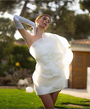 SUPER WHOLESALE | Big Flower One Shoulder Dress