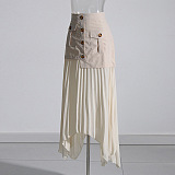 SUPER WHOLESALE | Patchwork Pleated Skirt