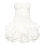 SUPER WHOLESALE | Printed Strapless Puffy Dress