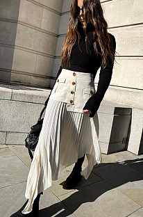 SUPER WHOLESALE | Patchwork Pleated Skirt