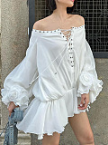 SUPER WHOLESALE | Lace Up Mini Dress