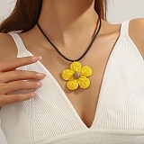 SUPER WHOLESALE | Diasy Flower Knitted  Necklace