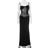 SUPER WHOLESALE | Twist Spaghetti Dress in Brown