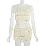 SUPER WHOLESALE | Mesh Chiffon Shorts Set