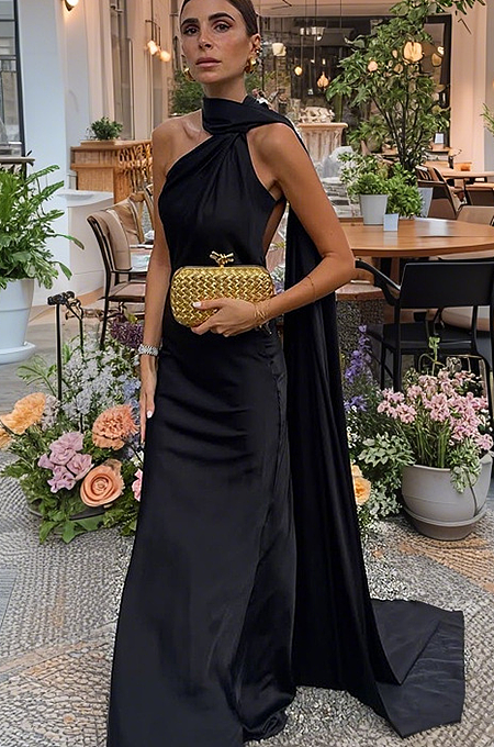 SUPER WHOLESALE | Open-back Long Dress